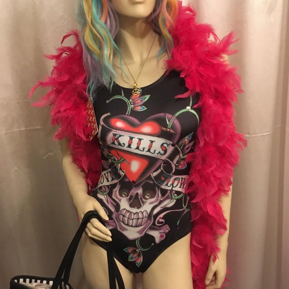 RARE y2k style Ed Hardy dress with gorgeous graphics and crystal details! - Picture 5 of 13